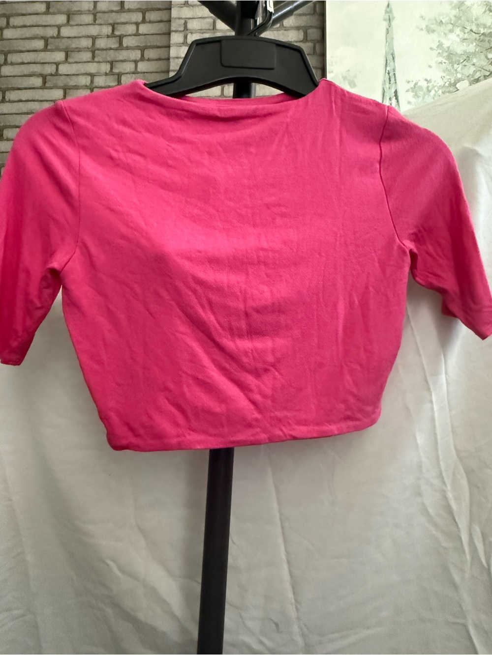 naked wardrobe Hot Pink Cropped Tee